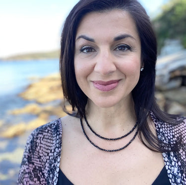 Long Strand Necklace - Black Crystal Seriously Romantic