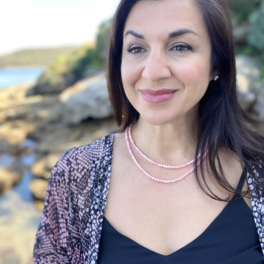 Long Strand Necklace - Pink Agate Seriously Romantic