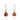 Short Earrings - Orange Copper Crystal Maria Nicola