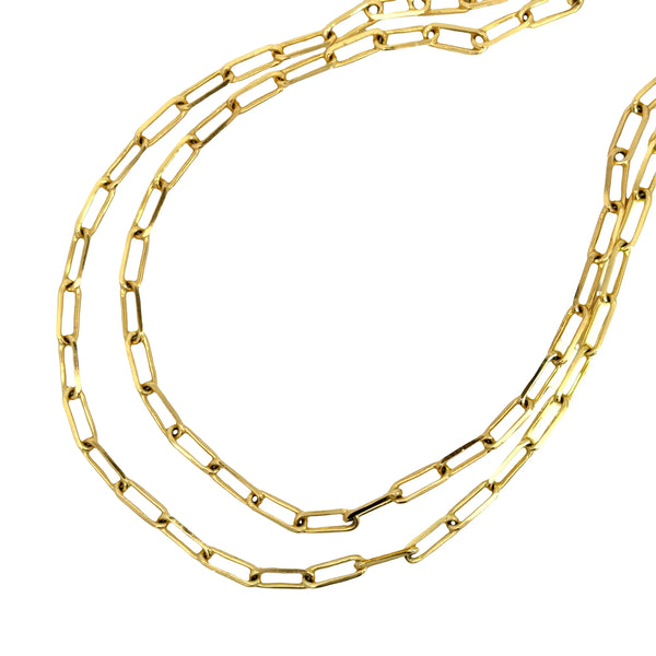 Medium Strand Necklace - Paperclip - Yellow Gold Seriously Romantic