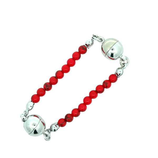 Mini Connectors - RED Howlite