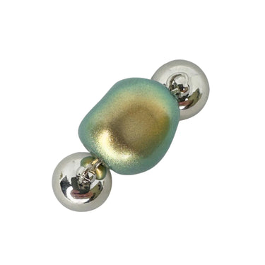 Pendant - Iridescent Green Organic Pearl Austrian Crystal