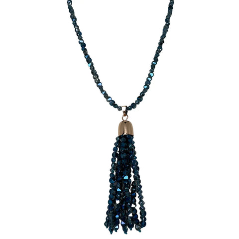 Tassel - Blue Shade Crystal - ON SALE 20% OFF!