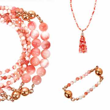 10 Way Bundle  - Pink Agate (Includes 10 Way Necklace, Tassel & Mini Connectors) Seriously Romantic