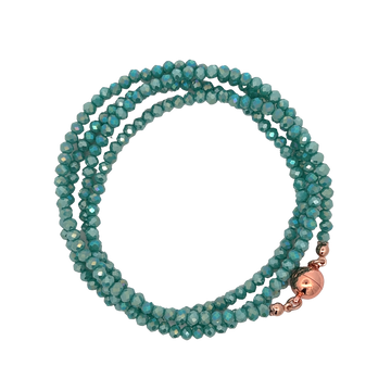 Long Strand Necklace - Turquoise Crystal