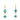 Long Earrings - Turquoise Crystal Maria Nicola