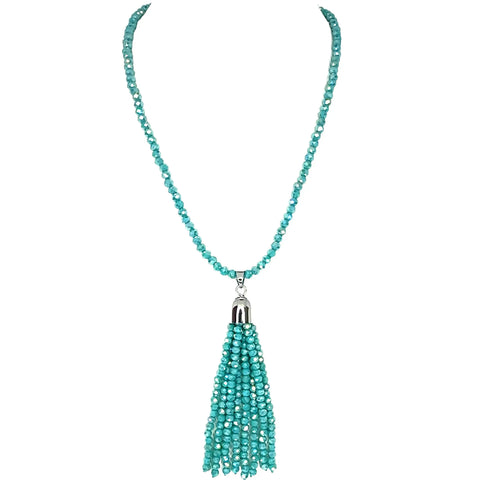 Tassel - Turquoise Crystal