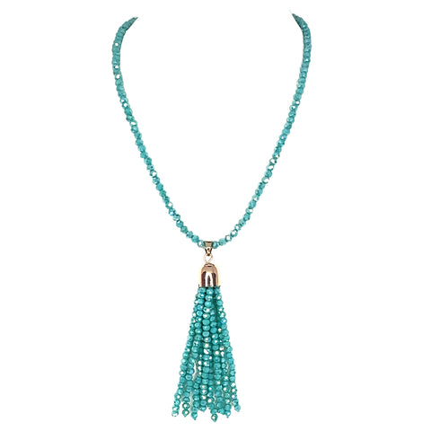 Tassel - Turquoise Crystal