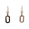 Short Earrings -  Paperclip - Rose Gold Seriously Romantic