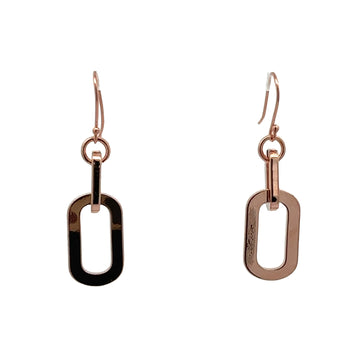 Short Earrings -  Paperclip - Rose Gold