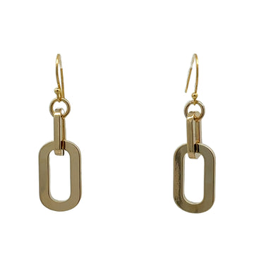 Short Earrings - Paperclip - Yellow Gold