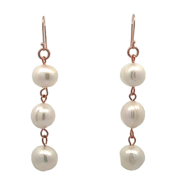 Long Earrings - Cream Pearl