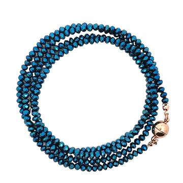 Long Strand Necklace - Sapphire Crystal