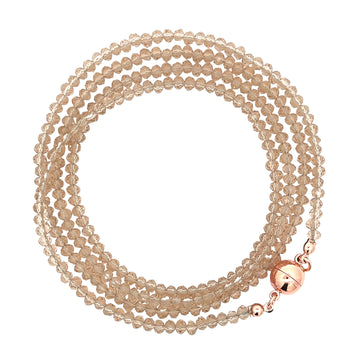 Long Strand Necklace - Champagne Crystal