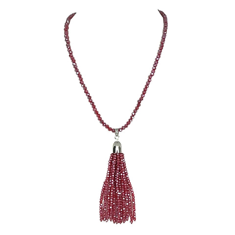 Tassel - Raspberry Crystal