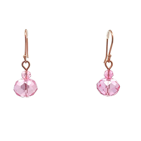Short Earrings - Candy Pink Crystal