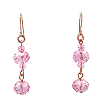 Long Earrings - Candy Pink Crystal