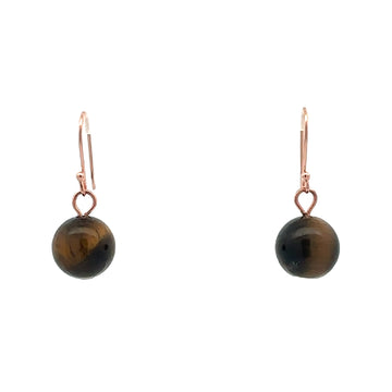 Short Earrings - Tiger Eye
