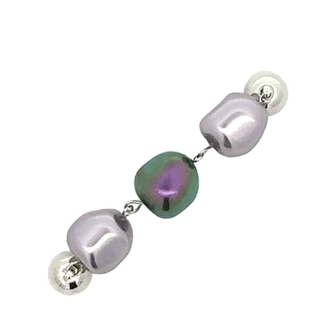 Feature connector - AUSTRIAN CRYSTAL PEARL - ORGANIC - Lavender / Purple / Lavender - ON SALE 20% OFF!