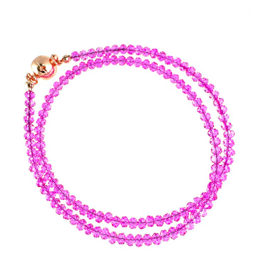 Medium Strand Necklace -  FUCHSIA Crystal Maria Nicola