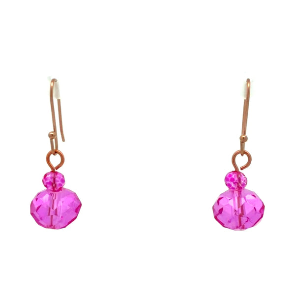Short Earrings - FUCHSIA Crystal