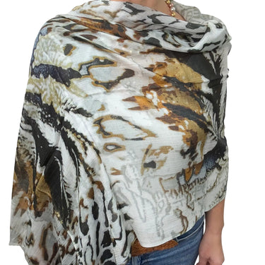 Scarf - Modal Silk - Animal Print Namaskar