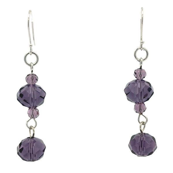Long Earrings - GRAPE Crystal Maria Nicola