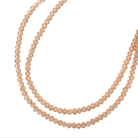 Medium Strand Necklace - Champagne Crystal