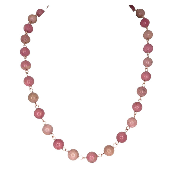 LONGER Link Necklace - RHODOCHROSITE
