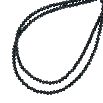 Medium Strand Necklace - Black Crystal