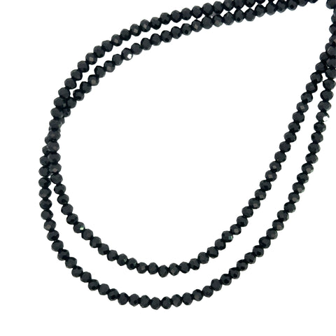 Medium Strand Necklace - Black Crystal