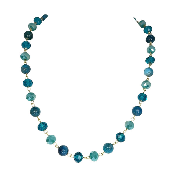 LONGER Link Necklace  - Ocean Blue (Apatite/Turquoise/Teal) Seriously Romantic