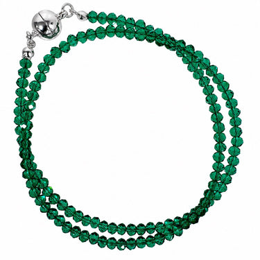Magnetic clasp on the Emerald Crystal Medium Strand Necklace