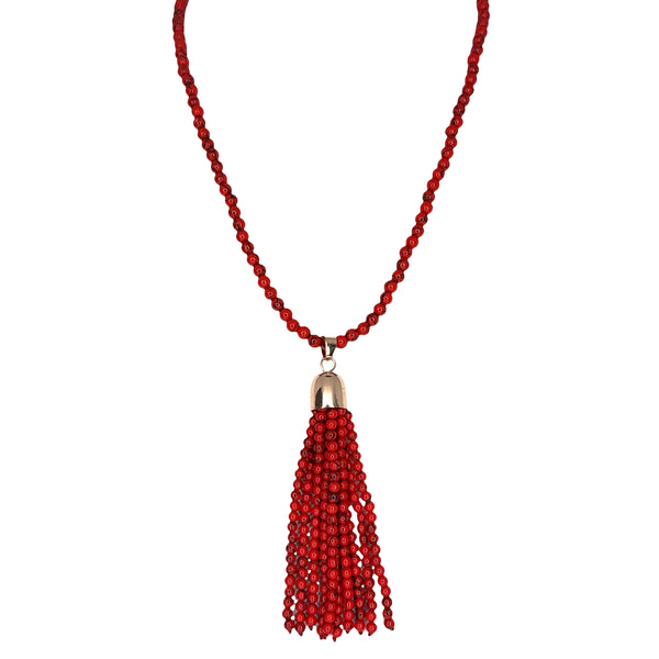 Tassel -  RED Howlite