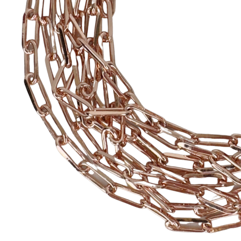 Medium Strand Necklace - Paperclip - Rose Gold