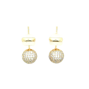 Earrings - STUDS - 8mm Pavé Maria Nicola