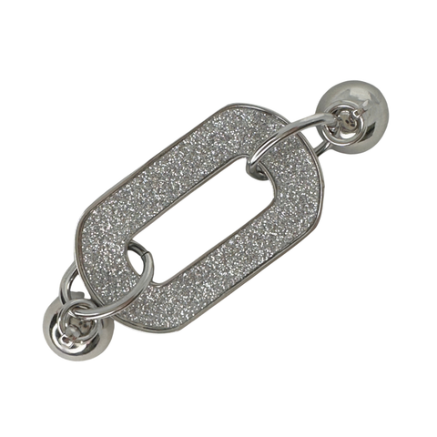 Shimmer Paperclip Pendant - Silver