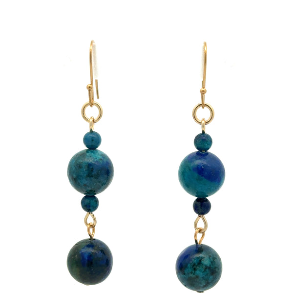 Long Earrings - AZURITE
