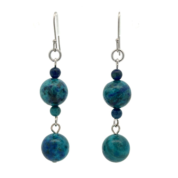 Long Earrings - AZURITE