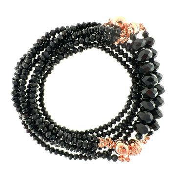10 Way Necklace - Black Crystal Seriously Romantic