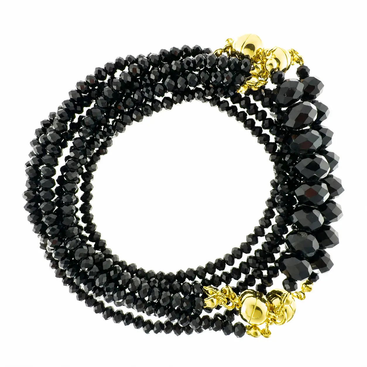 10 Way Necklace - Black Crystal Seriously Romantic