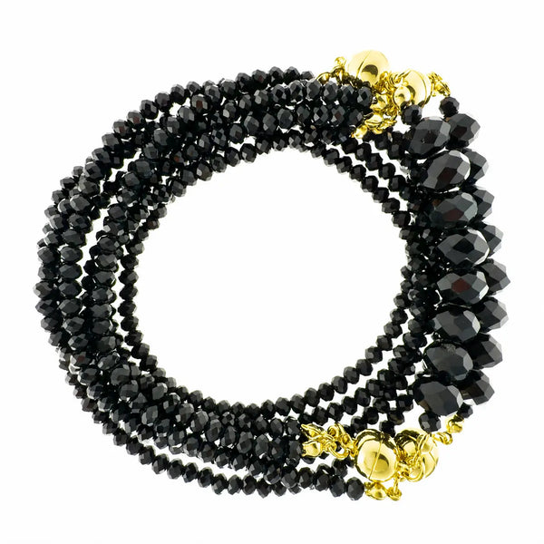 10 Way Necklace - Black Crystal Seriously Romantic
