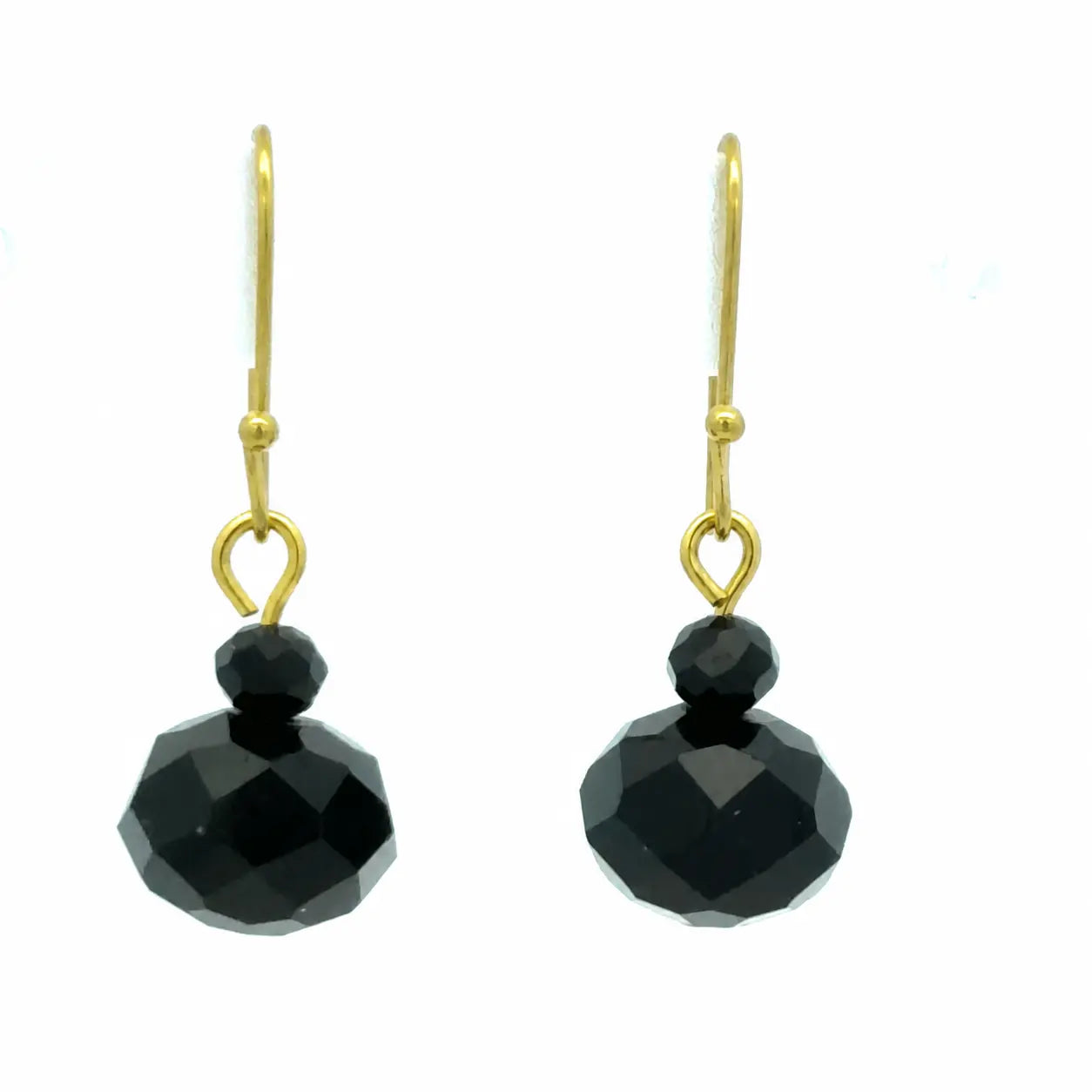 Short Earrings - Black Crystal