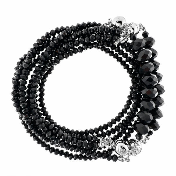 10 Way Necklace - Black Crystal Seriously Romantic