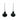 Short Earrings - Black Crystal Maria Nicola