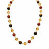 Link Necklace - Golden Crystal & Brown Stones Seriously Romantic