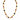 Link Necklace - Golden Crystal & Brown Stones Seriously Romantic