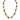 Link Necklace - Golden Crystal & Brown Stones Seriously Romantic
