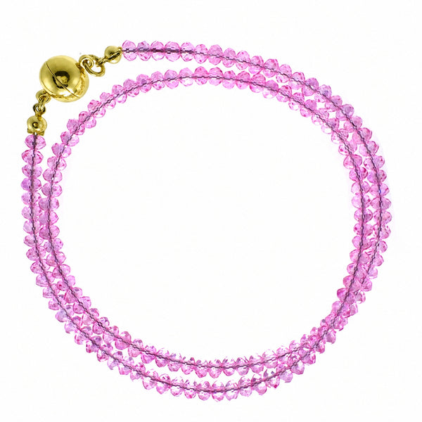 Medium Strand Necklace - Candy Pink Crystal