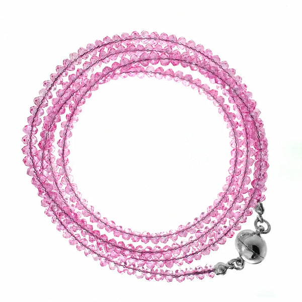 Long Strand Necklace - Candy Pink Crystal Seriously Romantic